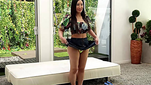 Asian with the perfect big round ass we all love takes a black cock in her ass and a creampieiqgj