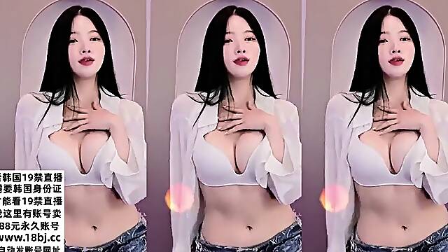 The best and beautiful Korean female anchor beauty live broadcast, ass, stockings, doggy style,...