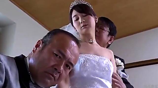Asian wife gets stripped by her boss in front of her husband - OnMilfCam.com