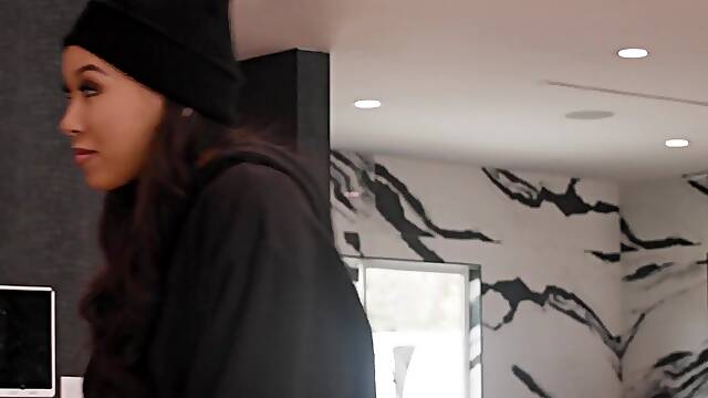 LEZ BE BAD Naughty Brunette Burglars Have Rough Passionate Sex Using House Owners Big Strap On - Kimmy Kimm