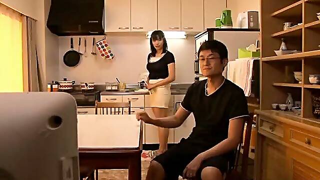 Hana Haruna busty has oiled clit rubbed