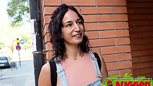 Spanish MILF is already expecting a HUGE BLACK DICK inside her pussy!