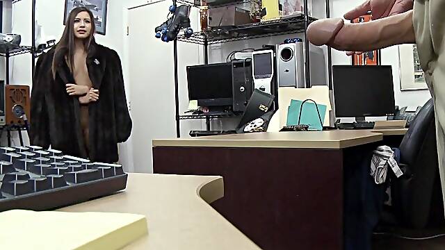 Submissive girl in a sexy outfit wants dick