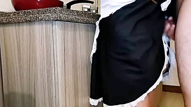 Big-Titted Asian Milf Inday's Rough Kitchen Fuck