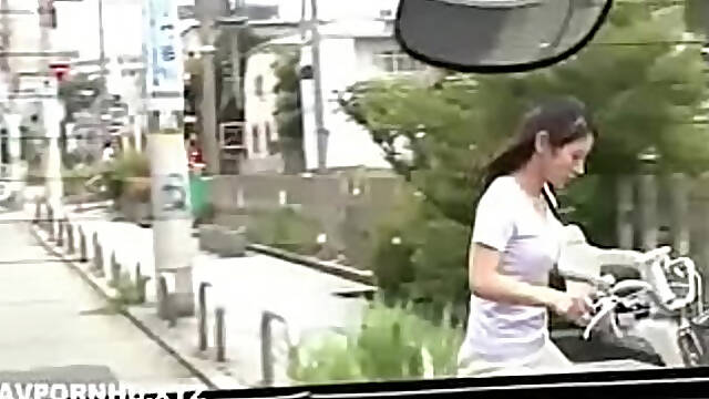 Japanese wife cheats outdoors and gets fucked hard