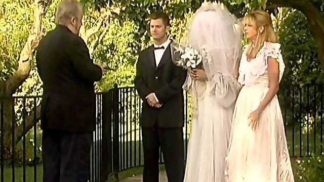 Cheating bride gets her twat mercilessly fucked by the best man
