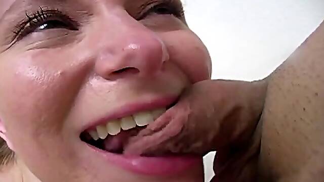 Aiden Starr sucks and bites the Asian guy's small cock
