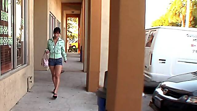 Kinky Asian hooker Miako slides a throbbing shaft inside of her cunt