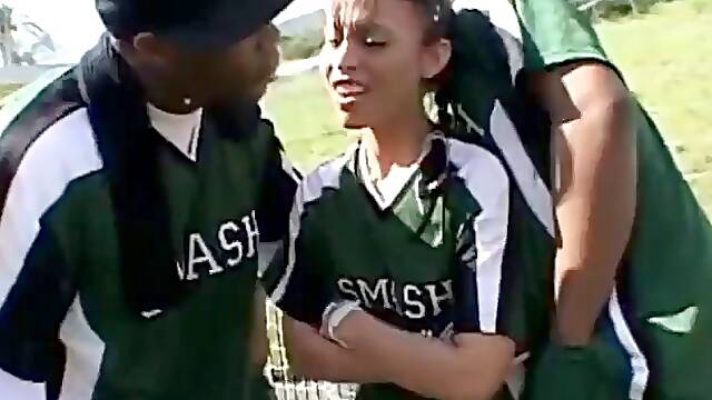 Jayna Oso seduced by a bunch of horny black lovers