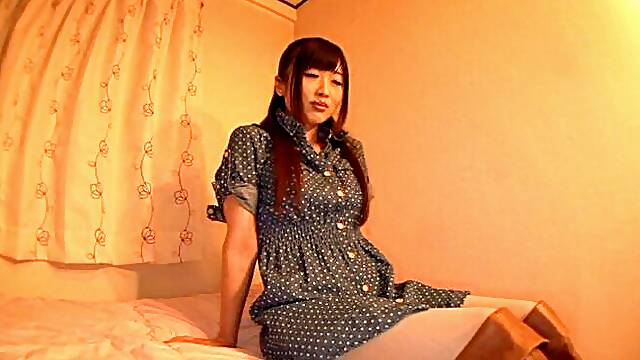 A Japanese girl in knee high boots gets filled with hot dick
