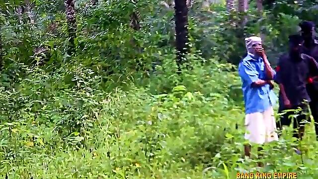 Older big beautiful woman and Hardcore Large Jock pornstar have a fun hawt sex in Afro forest
