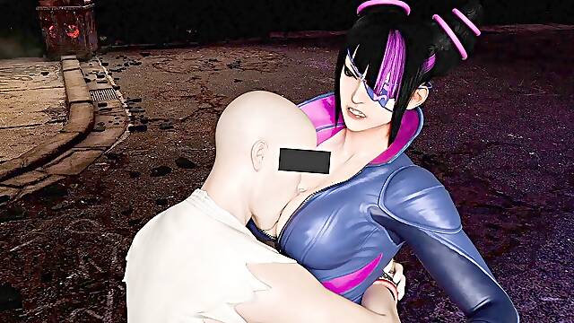 Harsh ravaging super-naughty KOREAN BITCH AT A HOTEL - Juri - Street Brawlers Adult Playground