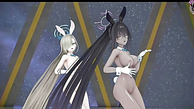 Two Sexy Bunny Girls - Hot Dance (3D HENTAI)