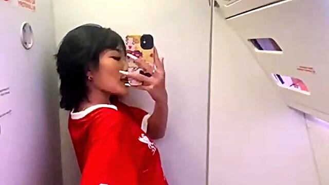 Emma Thai Had Airplane Toilet Fun and Airport Toilet Creampie