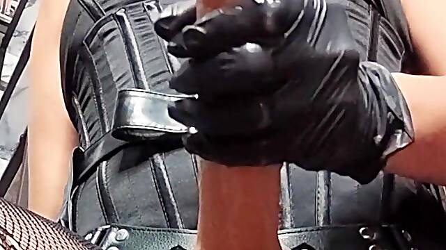 Asian Dominatrix with Squirt Strapon