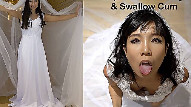 Vampire Bride Blowjob & Swallow Cum - 4K