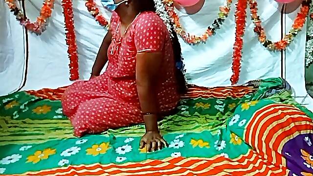 Tamil Aunty Birthday Enjoying Sex