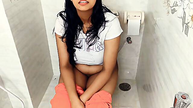 Step Uncle Came and Fucked Me in the Toilet. Step Uncle's Penis Is Very Big