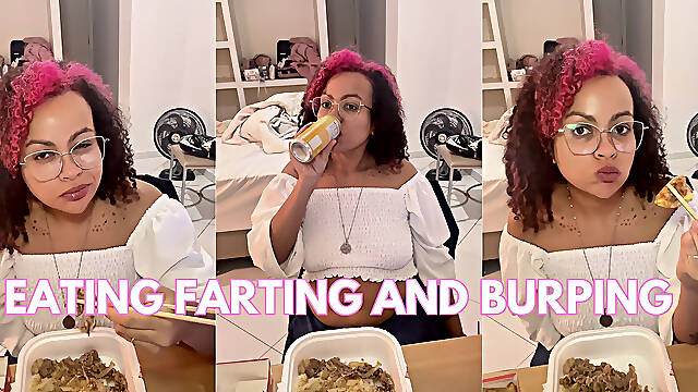 Eating Japanese Food Bloated Belly Farts & Burps a Gassy Adventure