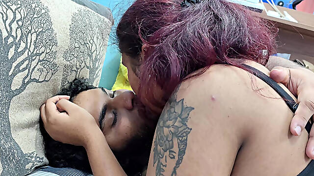 Girl Play with Penis She Kisses Boy Lips Then Boy Suck Her Boobs